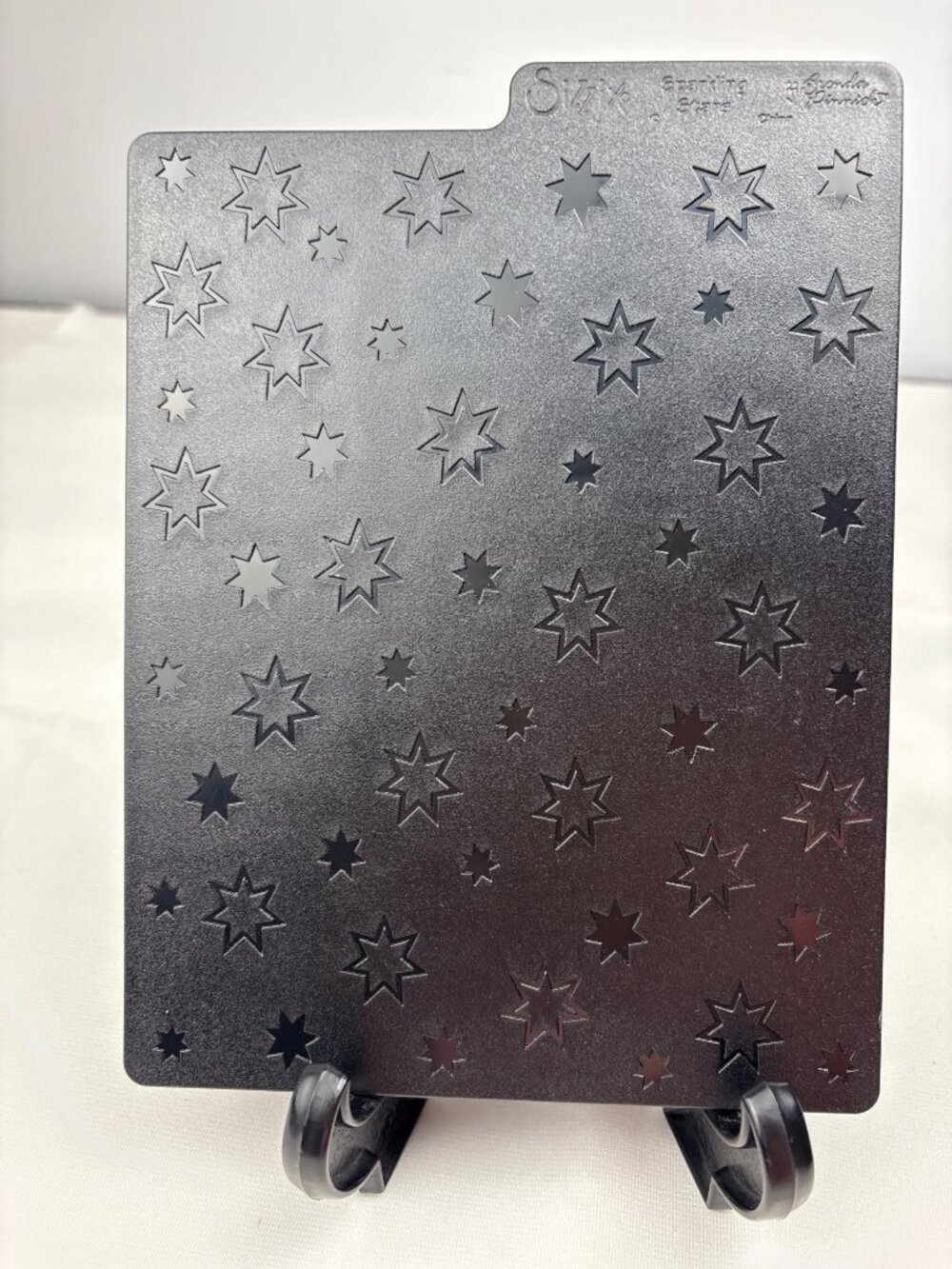 Sizzix Embossing Plate Gate Ornate & Starry Night 5x7" Black Plastic